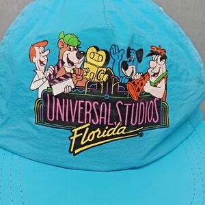 Vtg Universal Studios Florida Cap Hat Blue Hanna Barbera 1990 Adjustable USA